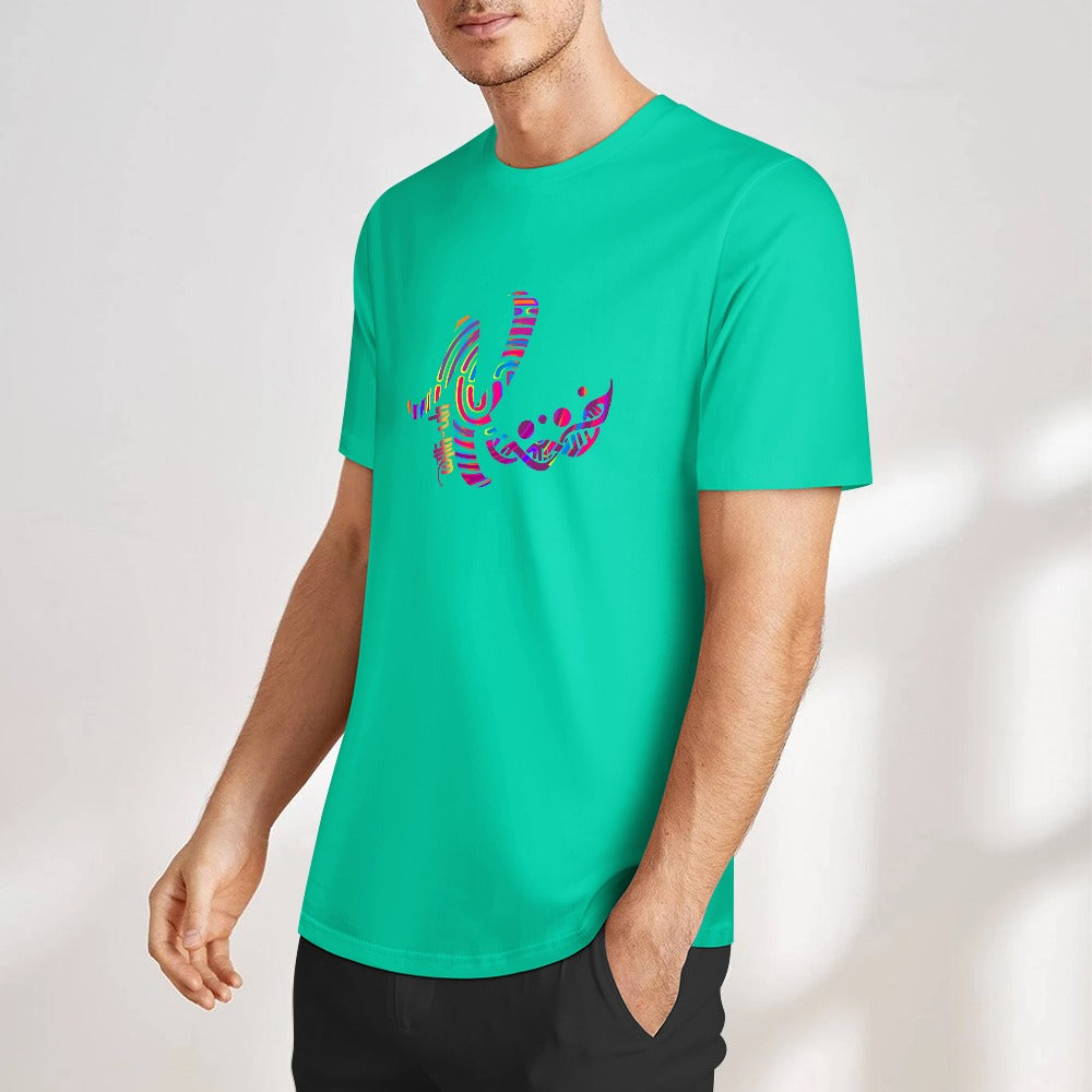 New 2025 Pure cotton short sleeved T-shirt Front print Multiple colors