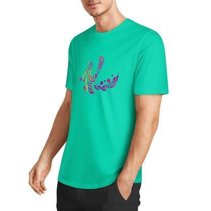 New 2025 Pure cotton short sleeved T-shirt Front print Multiple colors